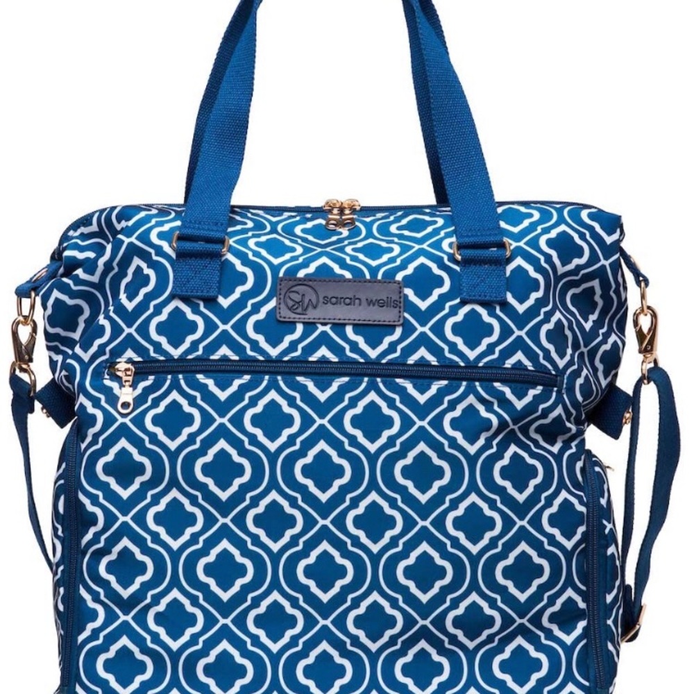Blue Patterned Tote Bag